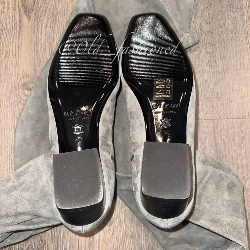 BY FAR Suede OTK Boots